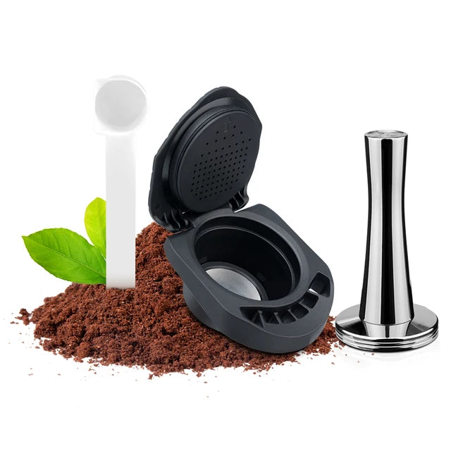 Reusable coffee capsule adapter for coffee machine