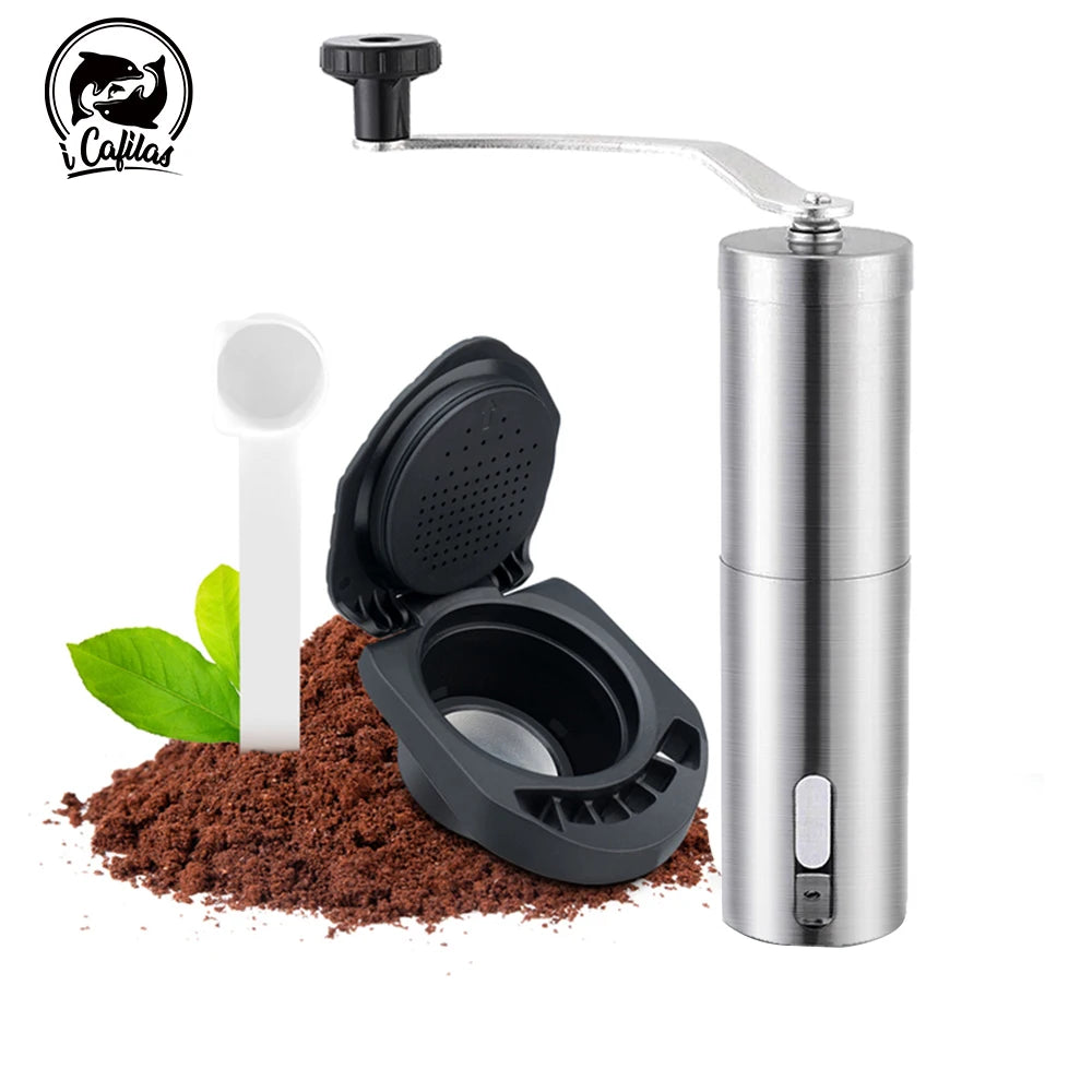 Reusable coffee capsule adapter for coffee machine