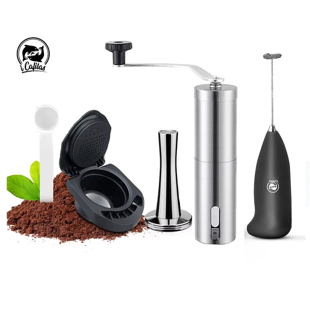 Reusable coffee capsule adapter for coffee machine