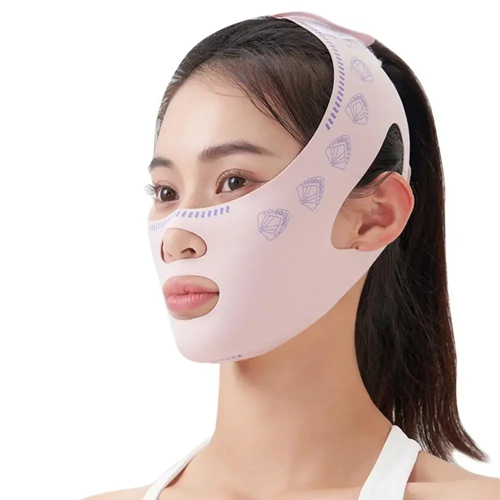 Reusable Adjustable Elastic Facial Wrap Breathable Face Care Band Household Beauty Accessory For Night Sleep Use
