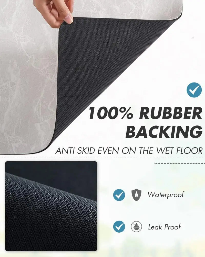 Coffee Machine Mat Rubber Backing Water-Absorbent Dish Drying Pad Kitchen Worktop Drainage Mat Home Decor