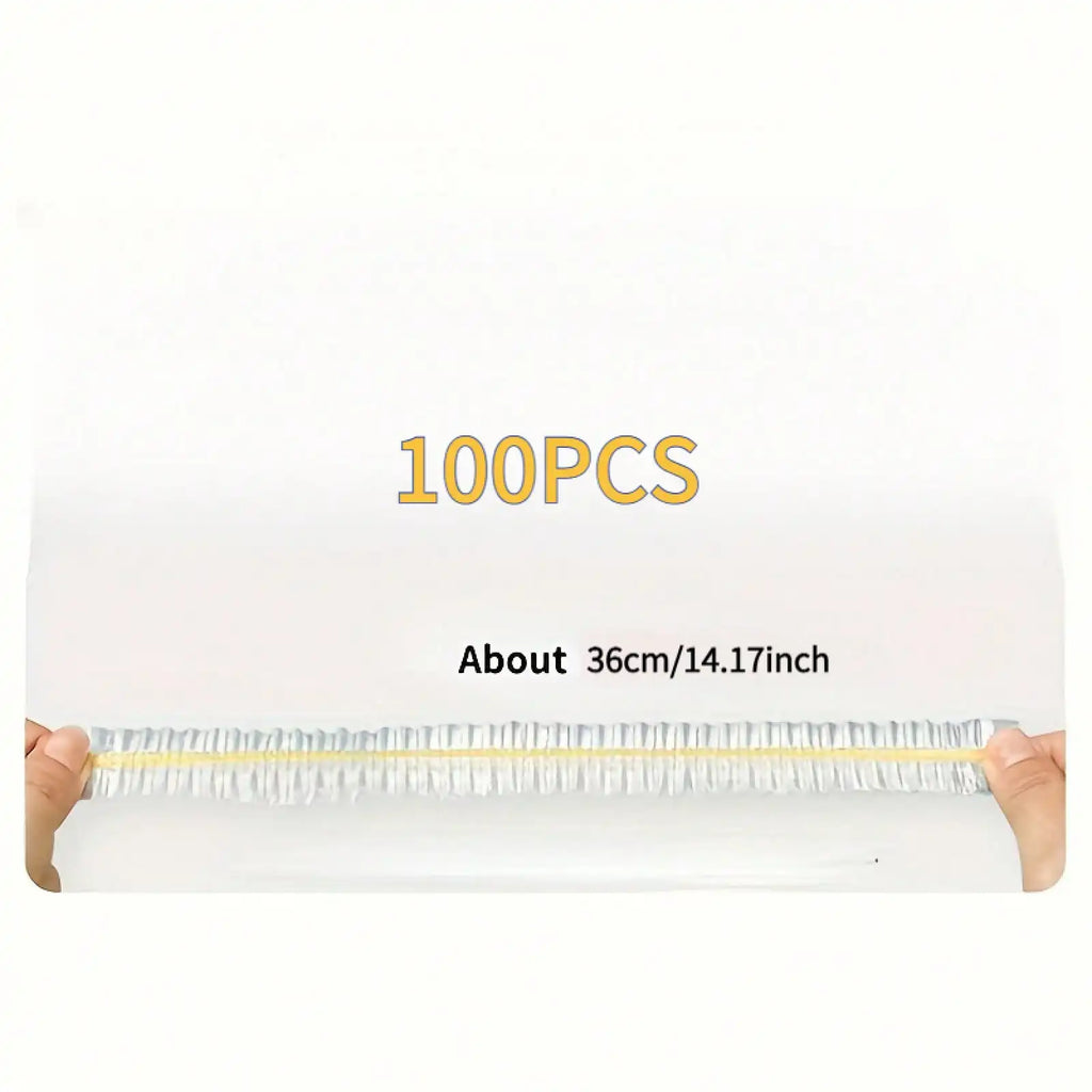 100pcsHousehold plastic wrap for fruits and vegetables disposable thickened fresh-keeping cover elastic mouth food grade plastic