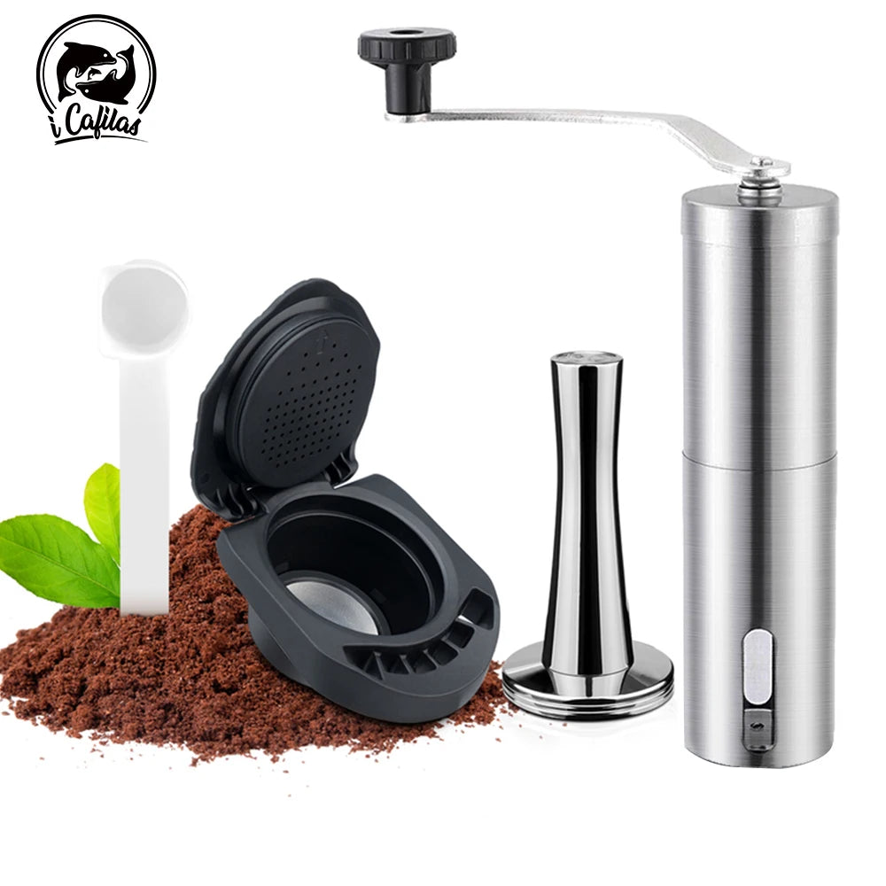 Reusable coffee capsule adapter for coffee machine