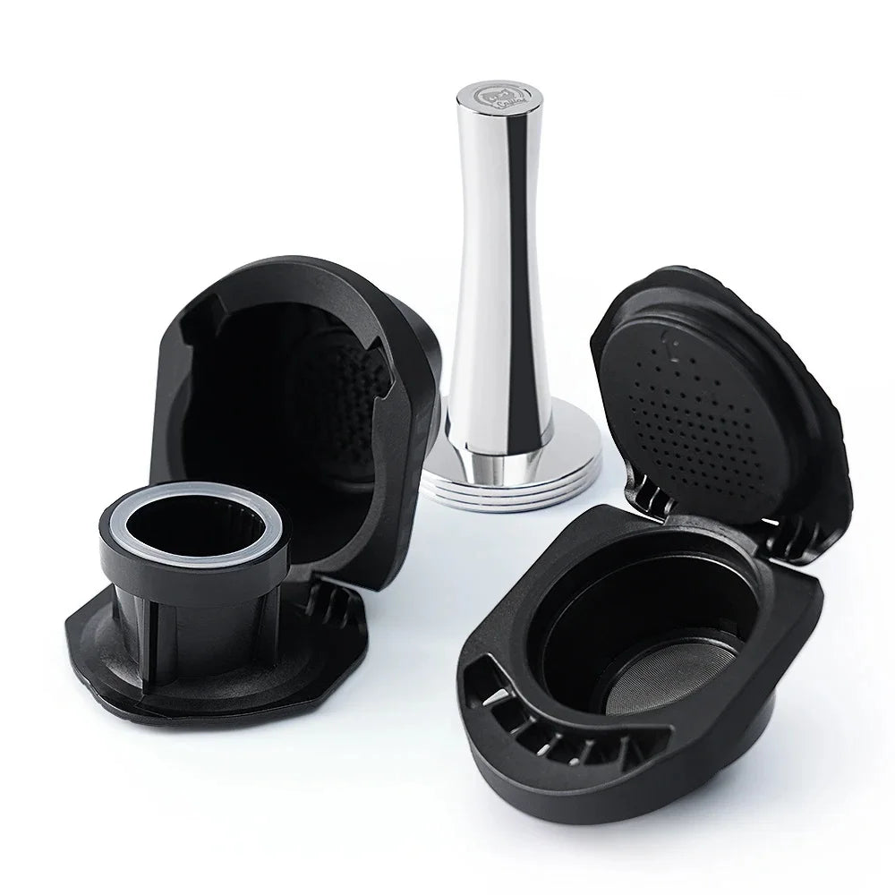 Reusable coffee capsule adapter for coffee machine