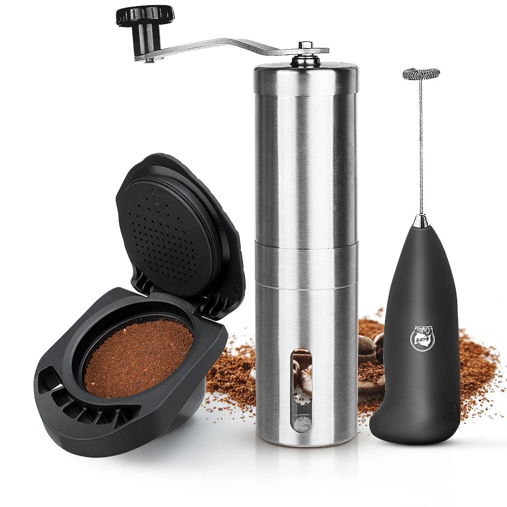 Reusable coffee capsule adapter for coffee machine